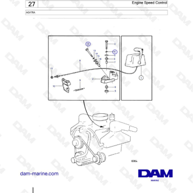 Volvo Penta AQ175 - Engine speed control