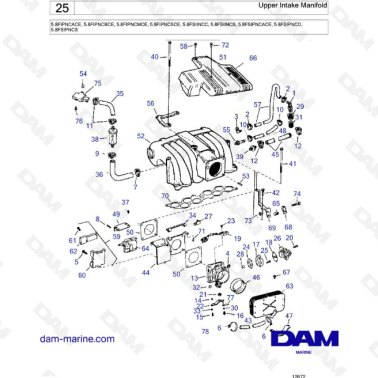Volvo Penta 5.8L FI - Upper intake manifold