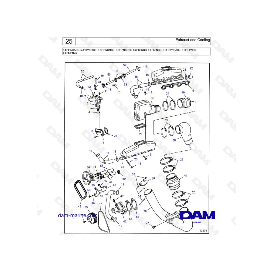 Volvo Penta 5.8L FI - Exhaust & cooling