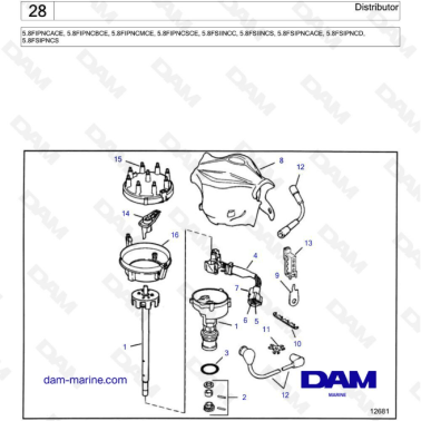 Volvo Penta 5.8L FI - Distributor