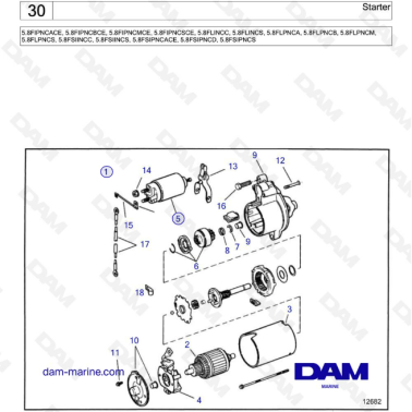 Volvo Penta 5.8L FI - Starter