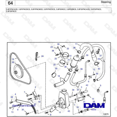 Volvo Penta 5.8L FI - Steering