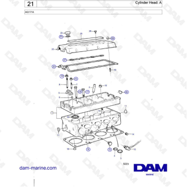 Volvo Penta AQ171A - Cylinder head