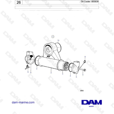 Volvo Penta AQ171 - Oil cooler