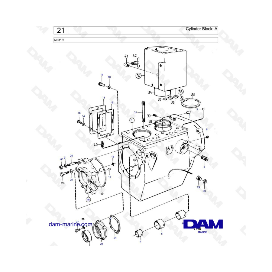 Volvo Penta MD11 - Cylinder block
