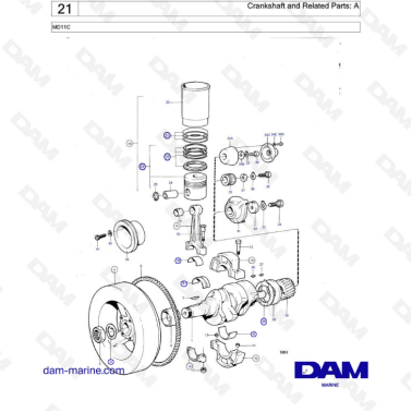 Volvo Penta MD11 - Crankshaft & related parts