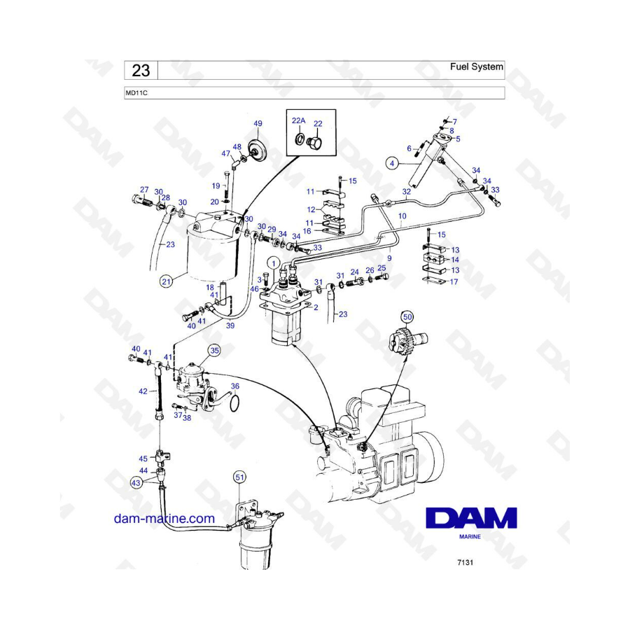 Volvo Penta MD11 - Fuel system
