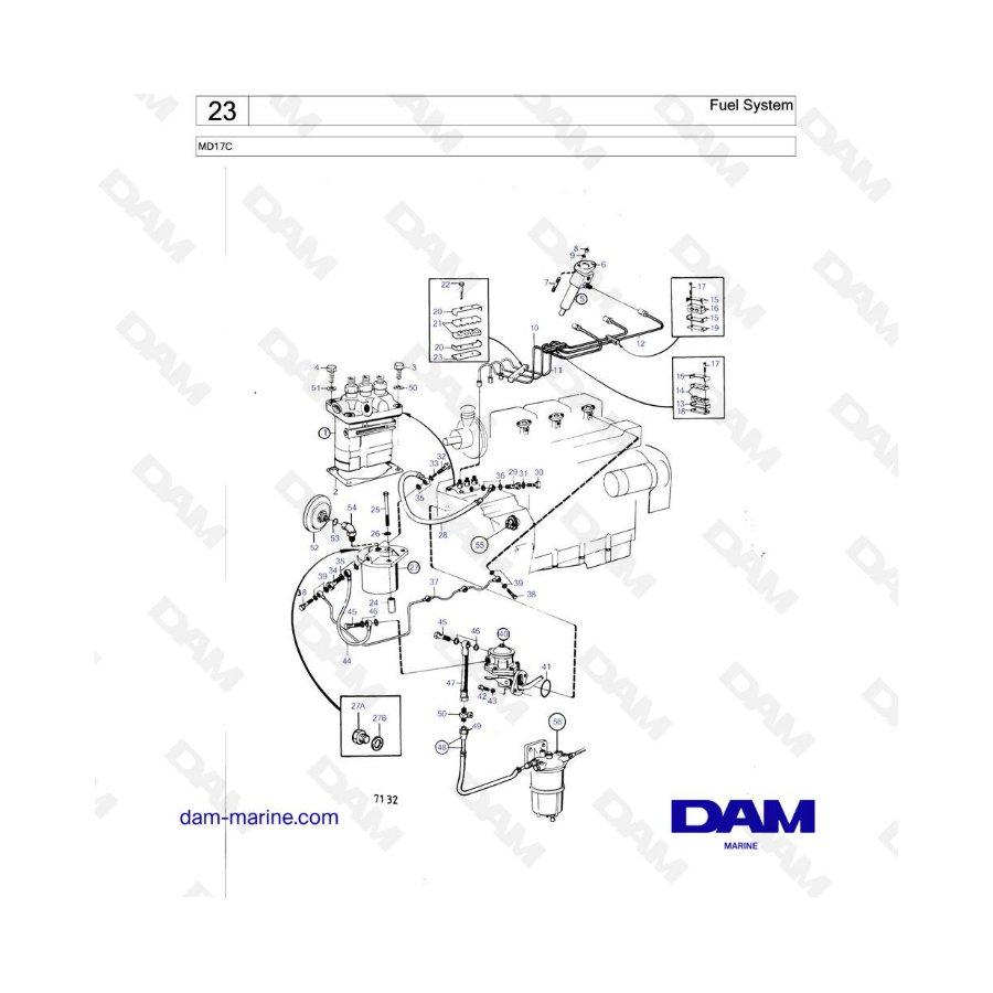 Volvo Penta MD17 - Sistema de combustible