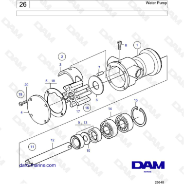 Volvo Penta MD11 / MD17 - Water pump