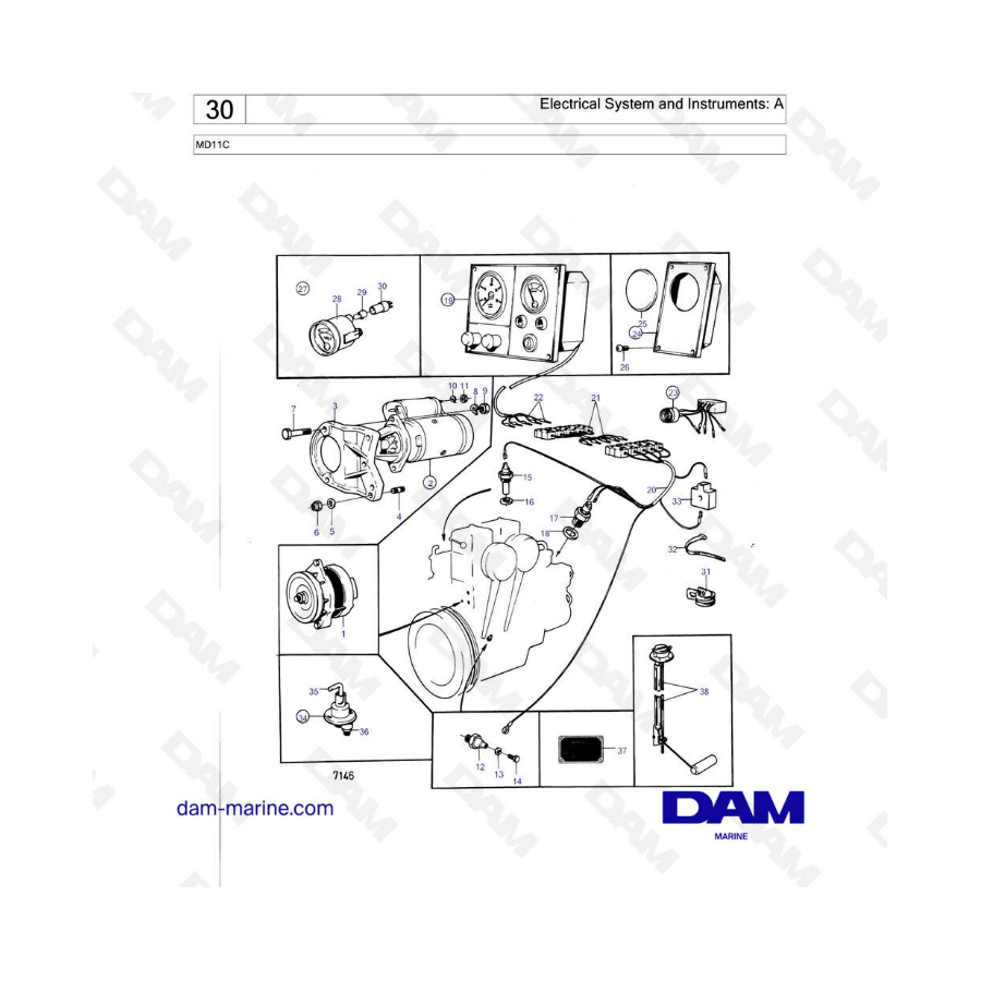Volvo Penta MD11 - Electrical system & instruments