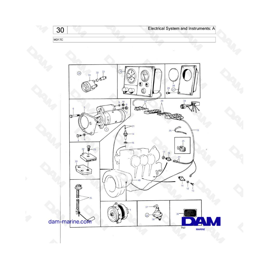 Volvo Penta MD17 - Electrical system & instruments