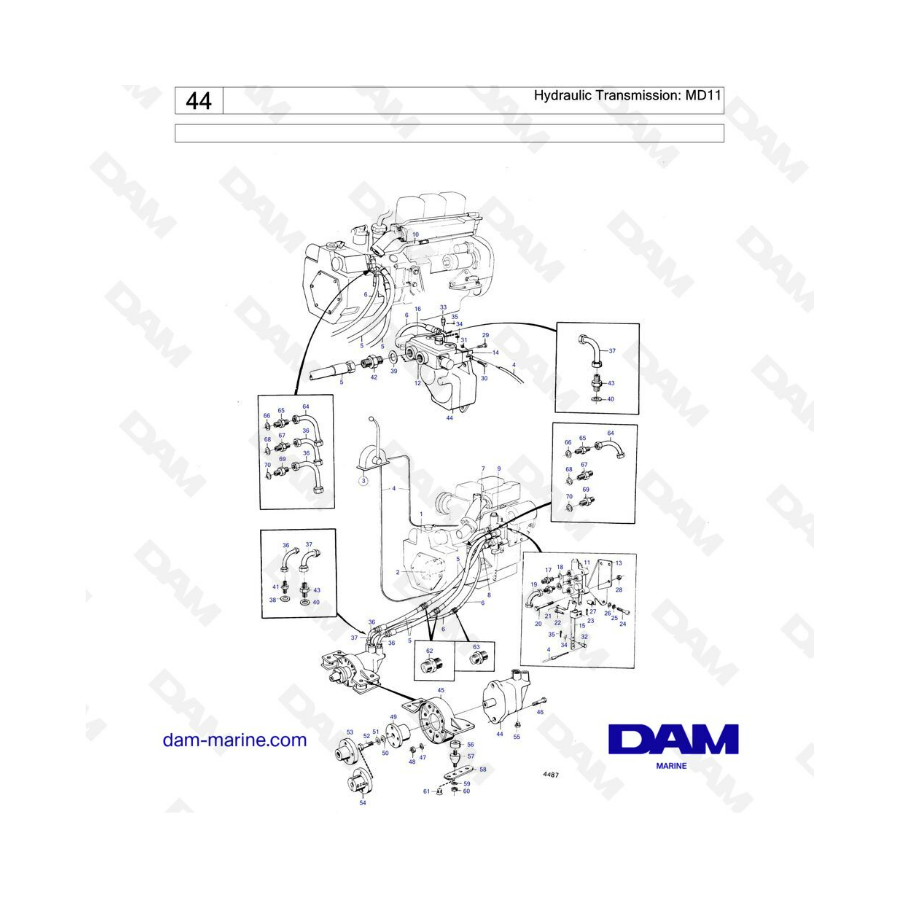 Volvo Penta MD11 - Hydraulic transmission