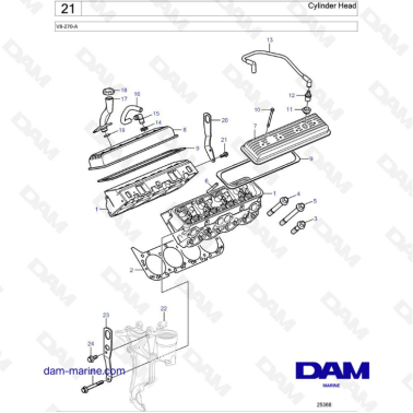 Volvo Penta V8-270 - Cylinder head