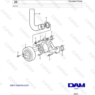 Volvo Penta V8-270 - Circulation pump
