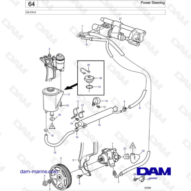 Volvo Penta V8-270 - Power steering