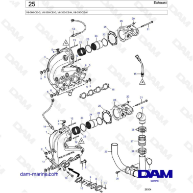 Volvo Penta V8-300 - Exhaust