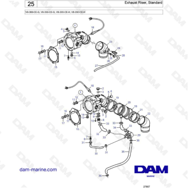 Volvo Penta V8-300 - Tubo...