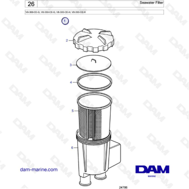 Volvo Penta V8-300 - Filtro...