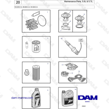 Volvo Penta V8-225 - Maintenance parts