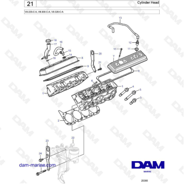 Volvo Penta V8-225 - Cylinder head