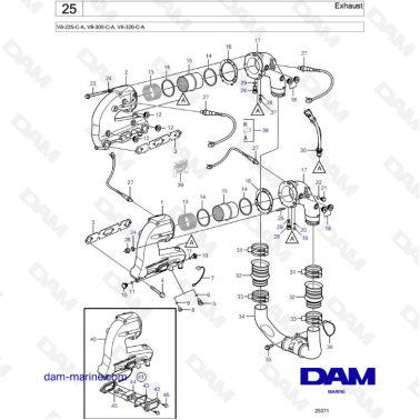 Volvo Penta V8-225 - Exhaust