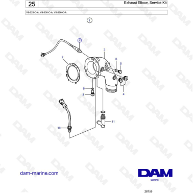 Volvo Penta V8-225 - Codo...
