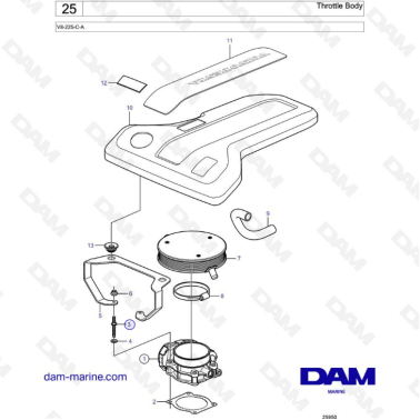 Volvo Penta V8-225 - Throttle body