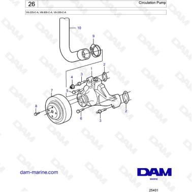Volvo Penta V8-225 - Bomba...