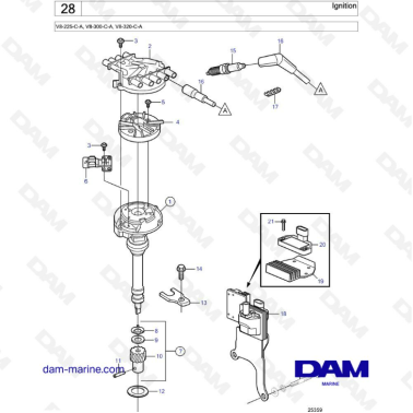 Volvo Penta V8-225 - Encendido