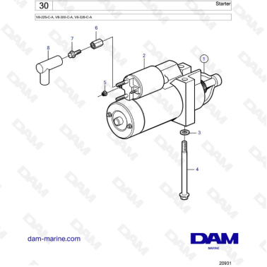 Volvo Penta V8-225 - Starter