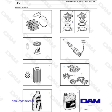 Volvo Penta V8-320 - Maintenance parts
