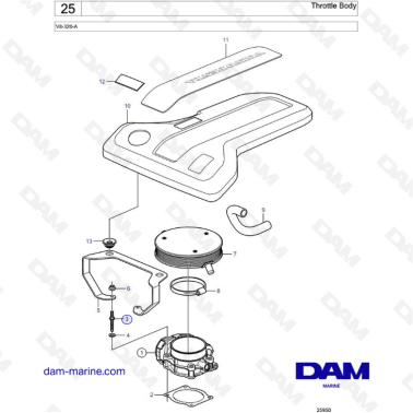 Volvo Penta V8-320 - Throttle body