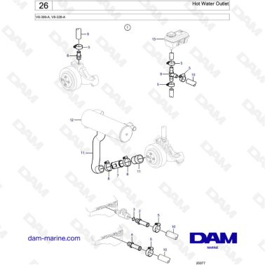 Volvo Penta V8-320 - Hot Water outlet