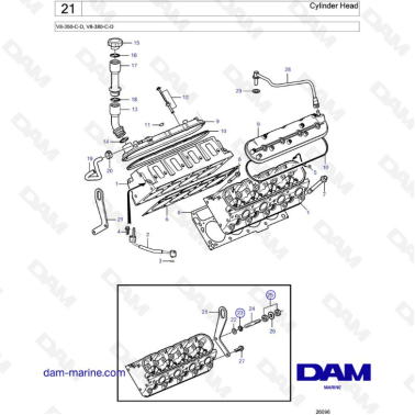 Volvo Penta V8-350 - Cylinder head