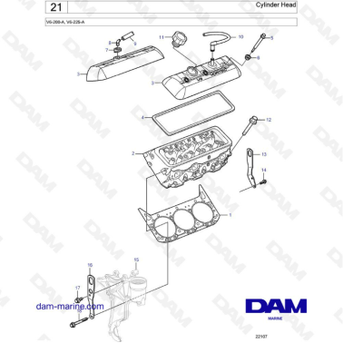 Volvo Penta V6-200 - Cylinder head