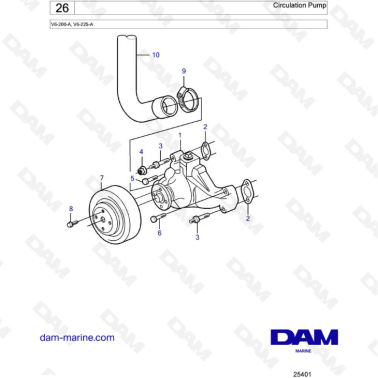 Volvo Penta V6-200 - Circulation pump
