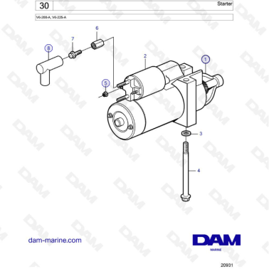 Volvo Penta V6-200 - Arranque