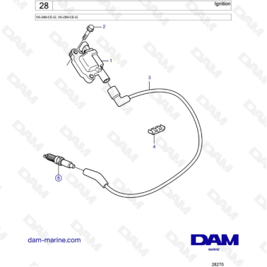 Volvo Penta V6-240 & V6-280 - Ignition