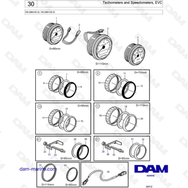Volvo Penta V6-240 y V6-280...