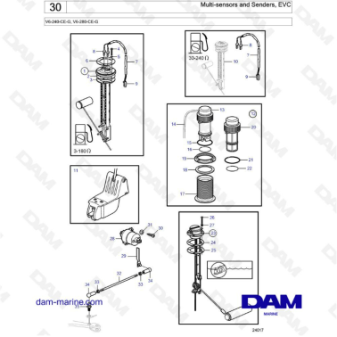 Volvo Penta V6-240 y V6-280...