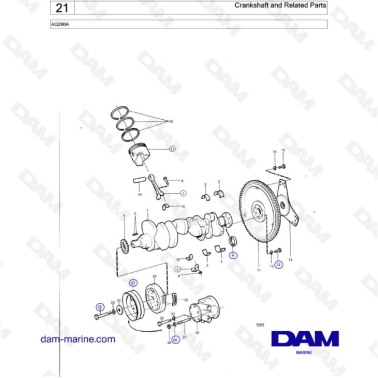 Volvo Penta AQ290A - Crankshaft & Related parts