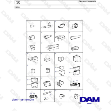 Volvo Penta AQ290A - Electrical materials