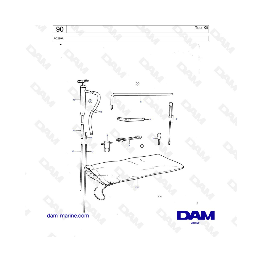 Volvo Penta AQ290A - Tool kit Volvo Penta AQ290A - Tool kit
