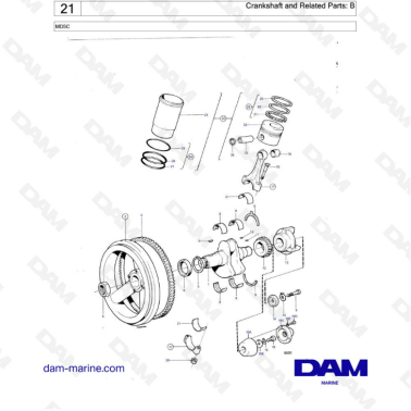 Volvo Penta MD5C - Crankshaft & Related parts