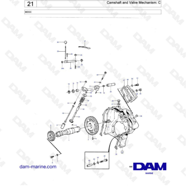 Volvo Penta MD5C - Camshaft & Valve Mechanism
