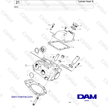 Volvo Penta MD5C - Cylinder head