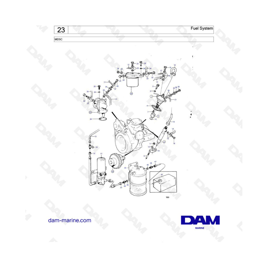 Volvo Penta MD5C - Fuel system