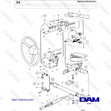 Volvo Penta MD5 - Steering mechanism