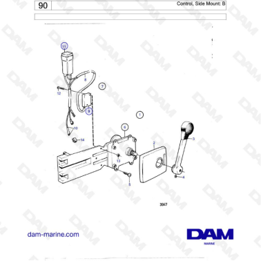 Volvo Penta MD5 - Control, side mount B