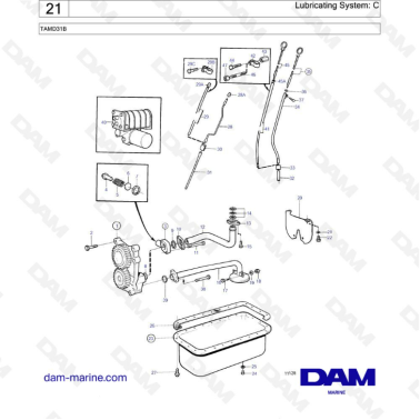 Volvo Penta TAMD31 - Lubricating system